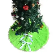 Christmas Tree Skirt Fur Xmas Tree Skirts Mat Pure Faux Round Carpet for Home...