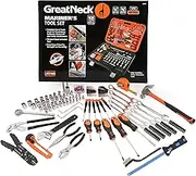 Great Neck 191 Piece Marine Tool Set, Versatile Boat Tool Kit, Water Resistant Marine Tool Kit Case, Emergency Marine Tool Kit for Boats, Chrome Plated, Orange (MS191)