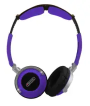 Sentry Folding Rubberized Headphones in Purple HO408 - New