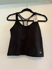 NWT Champion Activewear Top w/Built in Bra 36C Black