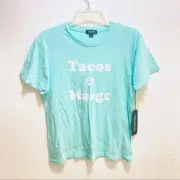WILDFOX NWT Women's Tacos & Margs Happy Hour Keke Graphic Short Sleeve T-Shirt S