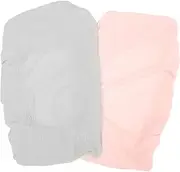 GLSTOY 2pcs Washable Changing Pad Covers Removable Reusable Nappy Changing Pad Sheets