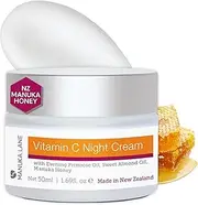 Vitamin C Night Cream for Face and Neck with Evening Primrose Oil, Manuka Honey & Sweet Almond Oil | Plant Based Formula | Carefully formulated to keep your skin young and healthy!