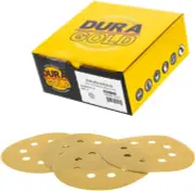 Premium 220 Grit 5" Sandpaper Discs, 8 Hole Pattern Dustless, 50 Discs - Hook &