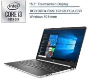 NEW HP 15.6" HD Touchscreen Intel i3-1005G1/8G/128G SSD/Win10 15-dy1731ms