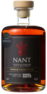Nant 8 Year Old Cask Strength Single Cask 658 Port Cask Single Malt Whisky 500ml