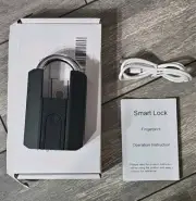 Heavy Duty Waterproof Smart Bluetooth Fingerprint Padlock Locker Lock W/ 2 Keys