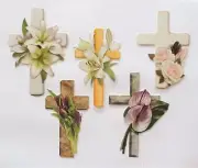 3D Easy Die Cut Card Toppers SYMPATHY Condolence Cross Glitter 5 Designs Type 1