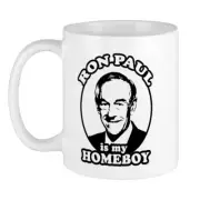 11oz mug Ron Paul is my homeboy - Printed Ceramic Coffee Tea Cup Gift