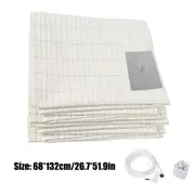 OZNALA 68*132cm Bed Earthing Sheet Grounding Mat Queen King Bed Fitted & Flat AU Plug King Queen White
