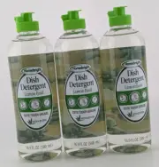 3 x Homebright Dish Detergent Dishwashing Liquid Lemon Basil Aloe Vera 500ml NEW