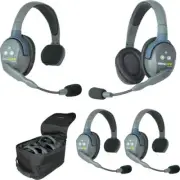 Eartec UltraLITE 431 4-Person Headset System (3 Single-Sided Headsets, 1 Dual-Ea