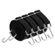 4Pcs 79 Inch Adjustable Bungee Cords Straps with Hooks, Black