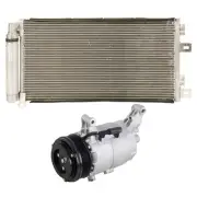 For 2008 Mini Cooper Convertible OEM AC Compressor w/ A/C Condenser & Drier DAC (for: Mini)