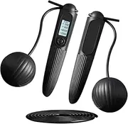 Skipping Rope with Counter - Training Jump Rope Cordless Skipping Rope | Adjustable Weighted LCD Display Sports Supplies for Kids & Adults