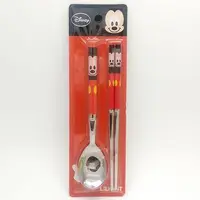 在飛比找PChome24h購物優惠-韓國 Lilfant 迪士尼 不鏽鋼筷.湯匙組-米奇(239