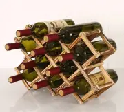 Freestanding Stackable Wine Rack Organizer for Countertop and Cabinets with F...
