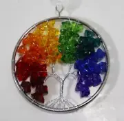 A3 Rainbow Tree of life ORNAMENT Crystal expressions Ganz car charm acry-688