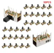 30Pcs/1Set Slide Switch DP3T 2P3T 8 Terminals PCB Panel Latching Toggle Switch