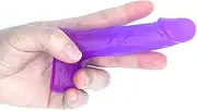 4.3 inches Realistic Dildo for Beginners, Silicone Anal Dildos Lifelike Fake Penis for Women/Men/Gay, Adult Sex Toys for G spot Stimulator Anal Plug Training Sets (Purple)