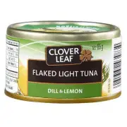 Clover Leaf Flaked Light Tuna, 85g/3 oz., Dill and Lemon {Imported from Canada}