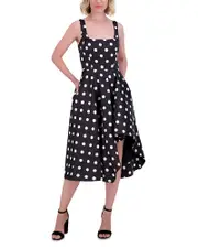 Eliza J Asymmetric Mikado Dress