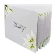 Funeral Guest Book Hardcover Memorial Guest Book White Classic and Elegant wi...