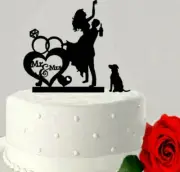 Acrylic Mr & Mrs Bride Groom Cake Topper Wedding Party Cake Top Decoration