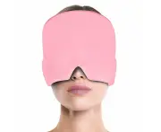 Migraine Relief Head Wrap Gel Cap Eye Mask-Pink