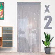 2 Pack 39 X 79 Inch Beaded Curtain String Door Curtains, Hippie Room Decor Beade