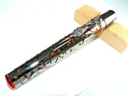 Stipula Davinci Capless Orange Caraibi Fountain Pen 14k Medium nib #05/10 made