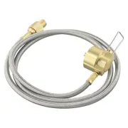 Gas Stove Adapter Gas Propane Cylinder Coupler Outdoor Camping Silver Tube