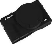 Easy Hood Case for Canon Powershot G7 X Mark III Digital Camera, Soft Silicone Protective Cover with Removable Lens Cover for Canon Powershot G7X Mark III DSLR Camera (Black)
