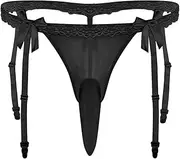 [Zadaos] Men Lingerie Closed/Open Penis Sheath Low Rise Ruffle Lace Bikini G-String Underwear