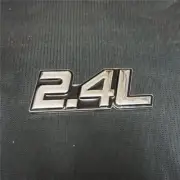 1x 2.4L Chrome Silver Black Metal Badge Emblem Sticker Decal Turbo Motors Racing (for: Renault)