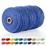 Macrame Cord 3mm, 3 mm Macrame Cord – 220 Yards (About 200m), Sapphire Blue
