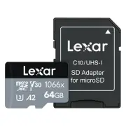 Lexar Professional 1066x microSDXC UHS-I Card Class10 U3 V30 A2 4K Reading speed