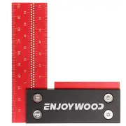 ENJOYWOOD 100mm/4Inch Aluminum Alloy Woodworking Ruler Precision Square Right Angle Ruler Guaranteed T Speed Measurement