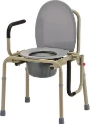 NOVA Bed Side Commode with Drop Arm (for Easy Transfer) and Toilet Seat with...