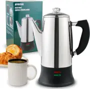 Electric Coffee Percolator with ETL Approval Stainless Steel Coffee Maker with H