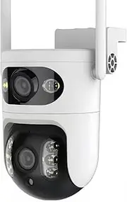 3MP WiFi Security Camera 360° Panoramic HD, Support Motion Tracking Dual Lenses Two-Way Audio AI Human Detection Smart Dual Lights Night Vision, Suitable for Indoor and Outdoor Use(16G SD 5G WiFi)