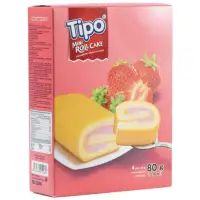 在飛比找蝦皮購物優惠-【即期出清】TIPO 瑞士捲(草莓口味 牛奶口味) 80g