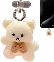 USB C Plug Cover | Cute Cartoon Bear Type C Plug Cover,Mobile Phone Port Protector, Dust Plug Charm, Dust Proof- Plugs Pendants for -Adults