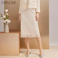 在飛比找momo購物網優惠-【EPISODE】精緻浪漫立體花卉蕾絲長裙E43109（白）