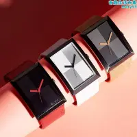 在飛比找Yahoo!奇摩拍賣優惠-Elixa艾莉詩瑞士小眾品牌大表盤女錶名牌防水方表長方形手錶