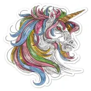 Unicorn Head, Vinyl Decal Sticker, Indoor Outdoor, 3 Sizes, #8071