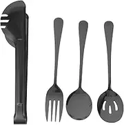 SHOWERORO 1 Set Stainless Steel Food Serving Tong Kitchen Restaurant Use Elegant for Steak Dining Finish