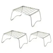 Mini Barbecue Grill Stainless Steel Portable Folding Barbecue Holder Rack Shelf
