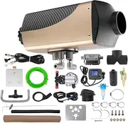 7KW Parking Fuel Air Heater Water Heater Integrated Machine, 12V Diesel Heater with LCD Switch Display, Diesel Air Heater with Repair Kit, for Car, Truck, Garage,Boat, RV and Outdoor Places