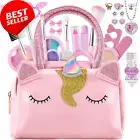 Kids Makeup Kit, Unicorn Purse, Non-Toxic, Pretend Play Set